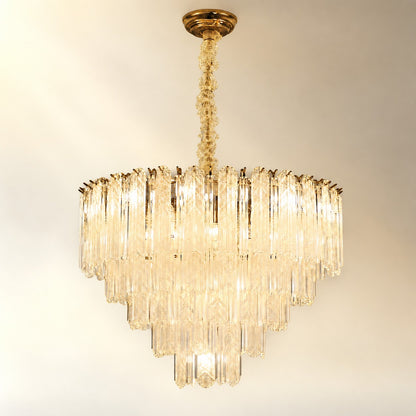 Quadro Glass Rod Chandelier