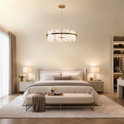 Quenor Handblown Glass Petal Chandelier