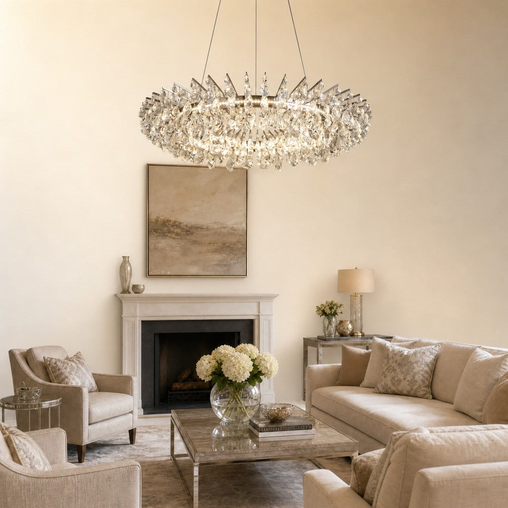 Quenvan Round Crystal Chandelier