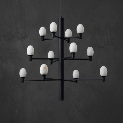 Aelis Alabaster Large Black Chandelier