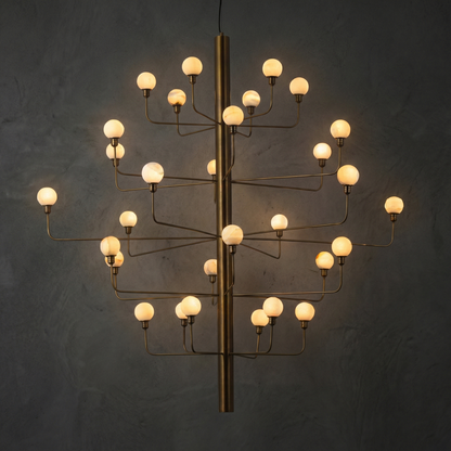 Aelis Alabaster Foyer Large Chandelier