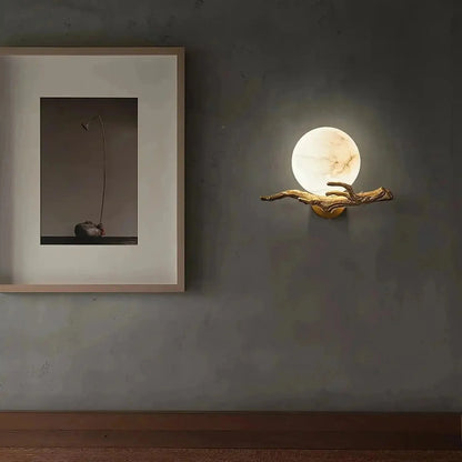 Retro Twigs Alabaster Wall Lamp - Dia 11.8″(30cm) x H 7.9″(20cm)Blushlighting