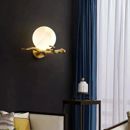 Retro Twigs Alabaster Wall Lamp - Dia 11.8″(30cm) x H 7.9″(20cm)Blushlighting