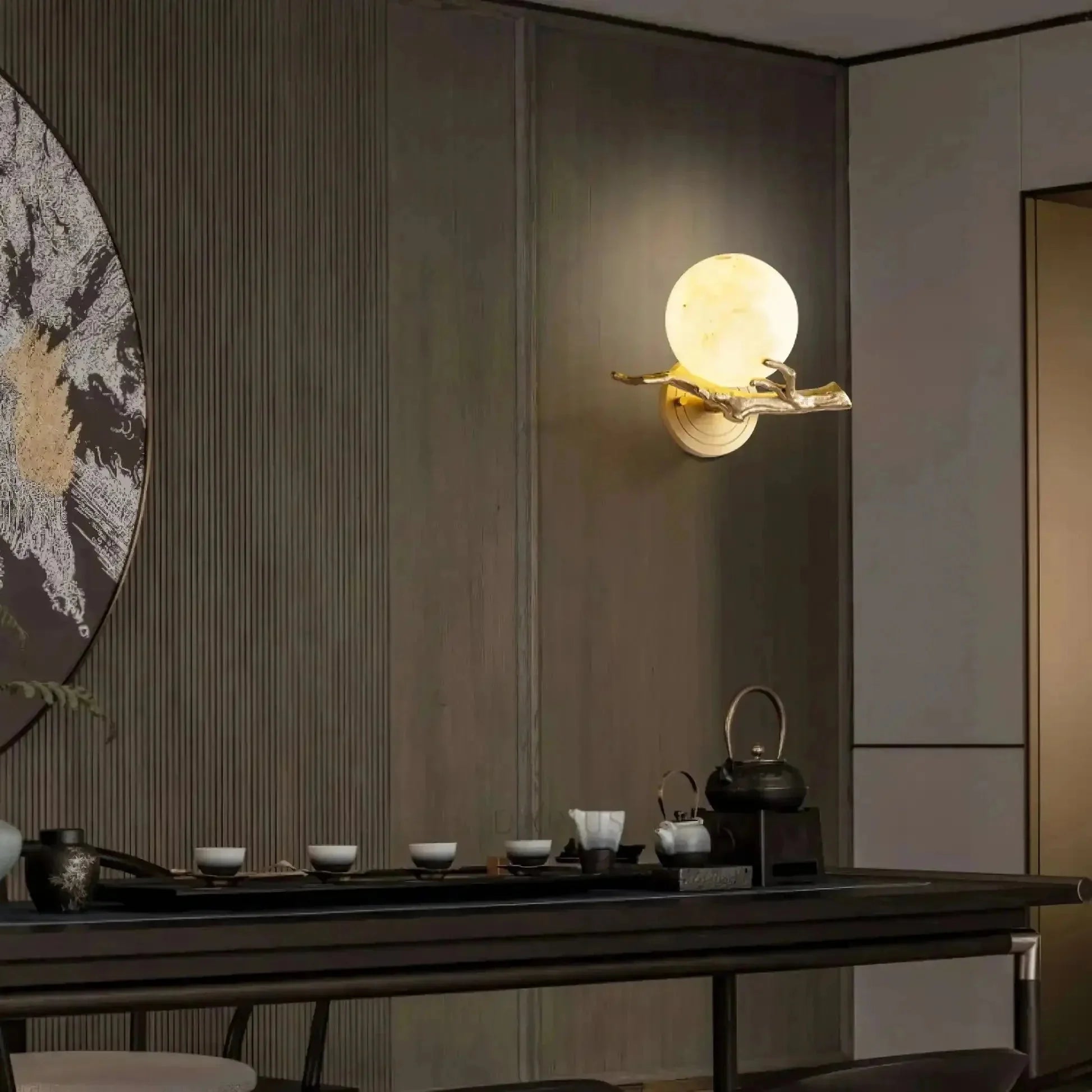 Retro Twigs Alabaster Wall Lamp - Dia 11.8″(30cm) x H 7.9″(20cm)Blushlighting