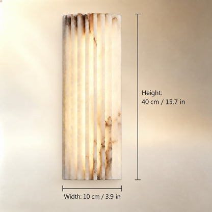 Ribelle Fluted Alabaster Wall Sconce