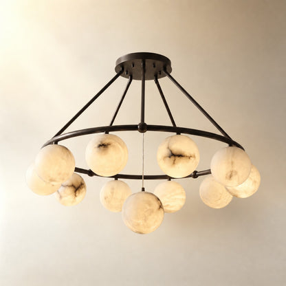 Ring Cluster Pendant Alabaster