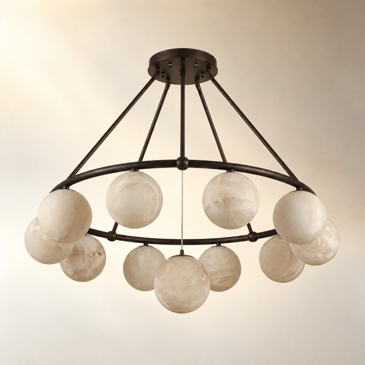 Ring Cluster Pendant Alabaster