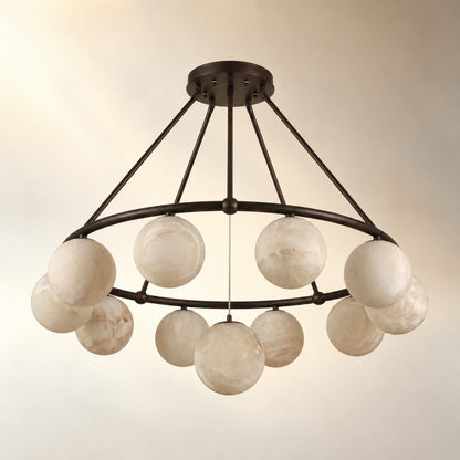Ring Cluster Pendant Alabaster