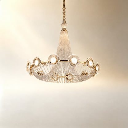 Rococo Dream Modern Sculptural Ring Chandelier