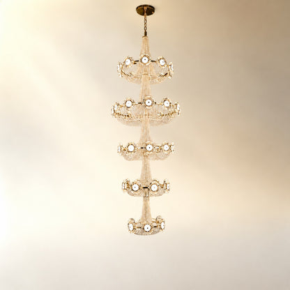 Rococo Dream Modern Sculptural Ring Chandelier