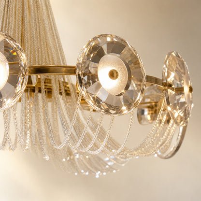 Rococo Dream Modern Sculptural Ring Chandelier