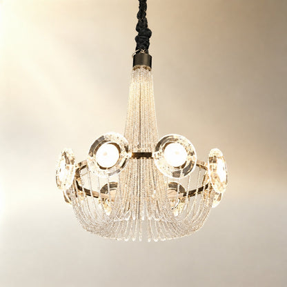 Rococo Dream Modern Sculptural Ring Chandelier