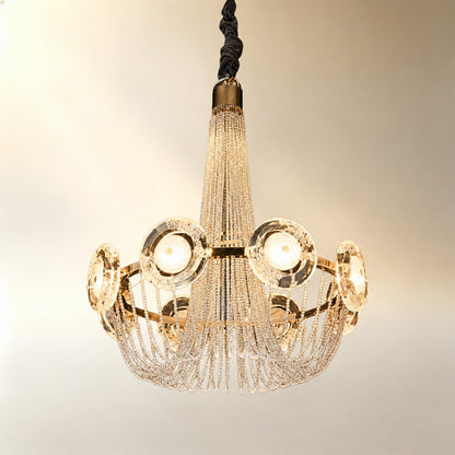 Rococo Dream Modern Sculptural Ring Chandelier