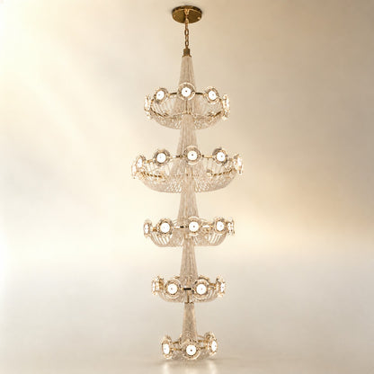 Rococo Dream Modern Sculptural Ring Chandelier