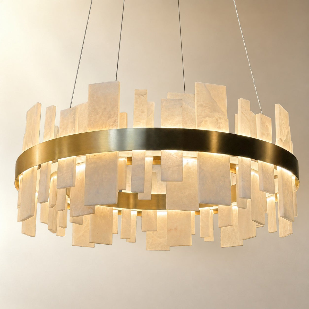 Round Block Chandelier