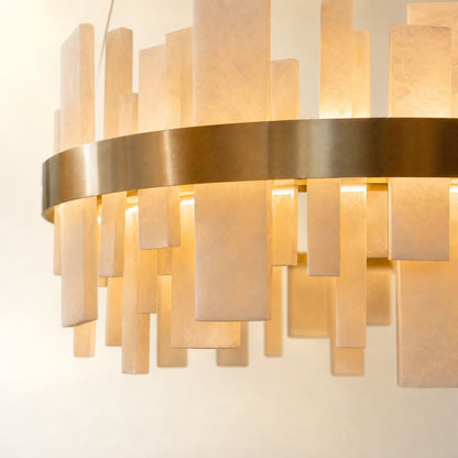 Round Block Chandelier