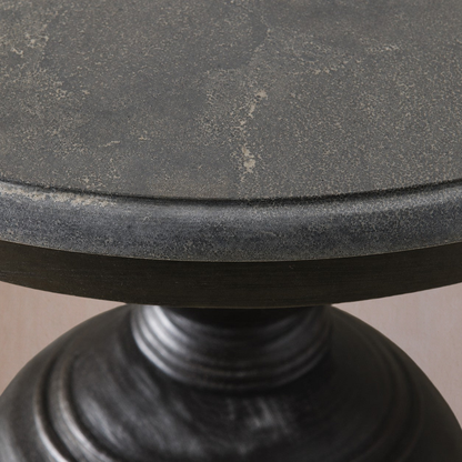Round Pine Base Dining Table with Marble Slab