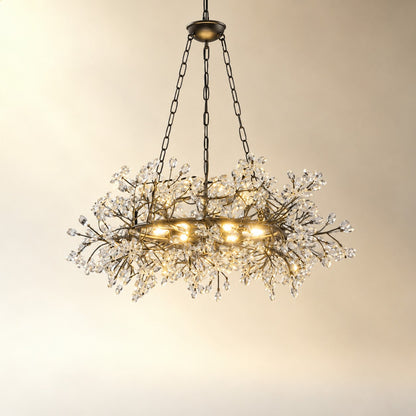 Rowan Twig Round Black Chandelier 31.5"D