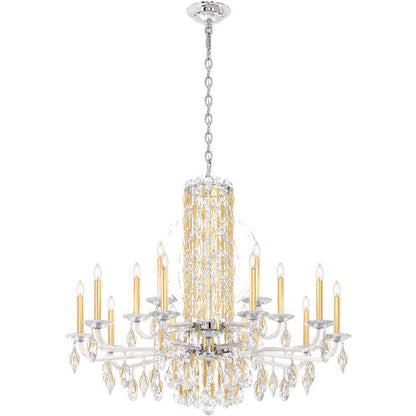 Siena Short Column Crystal Chandelier 41"