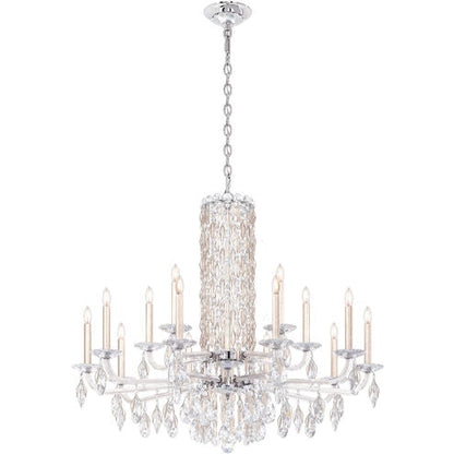Siena Short Column Crystal Chandelier 41"
