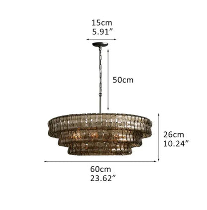 Ghiaccio Round Chandelier 24"36"48"60"