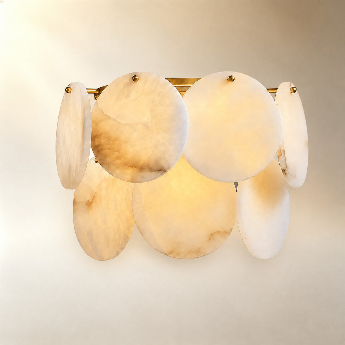 Solara French Art Deco Spanish Alabaster Wall Sconce
