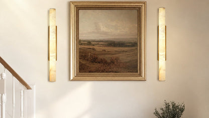 Solid Alabaster Grand Sconce