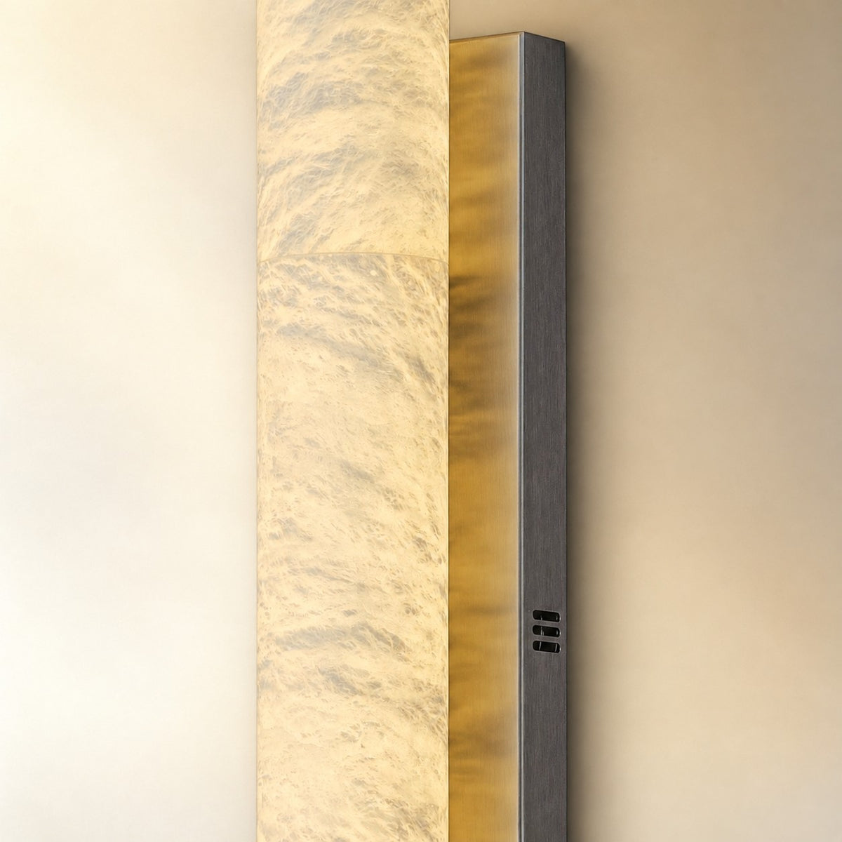 Solid Alabaster Grand Sconce