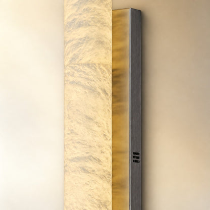 Solid Alabaster Grand Sconce