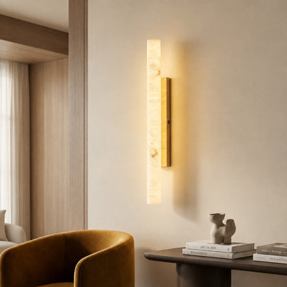 Solid Alabaster Grand Sconce