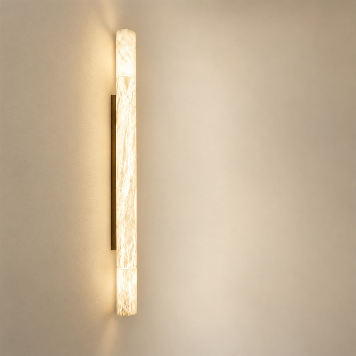 Solid Alabaster Grand Sconce