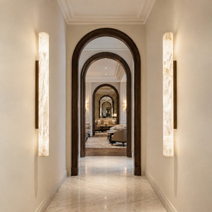Solid Alabaster Grand Sconce