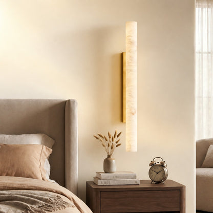 Solid Alabaster Grand Sconce