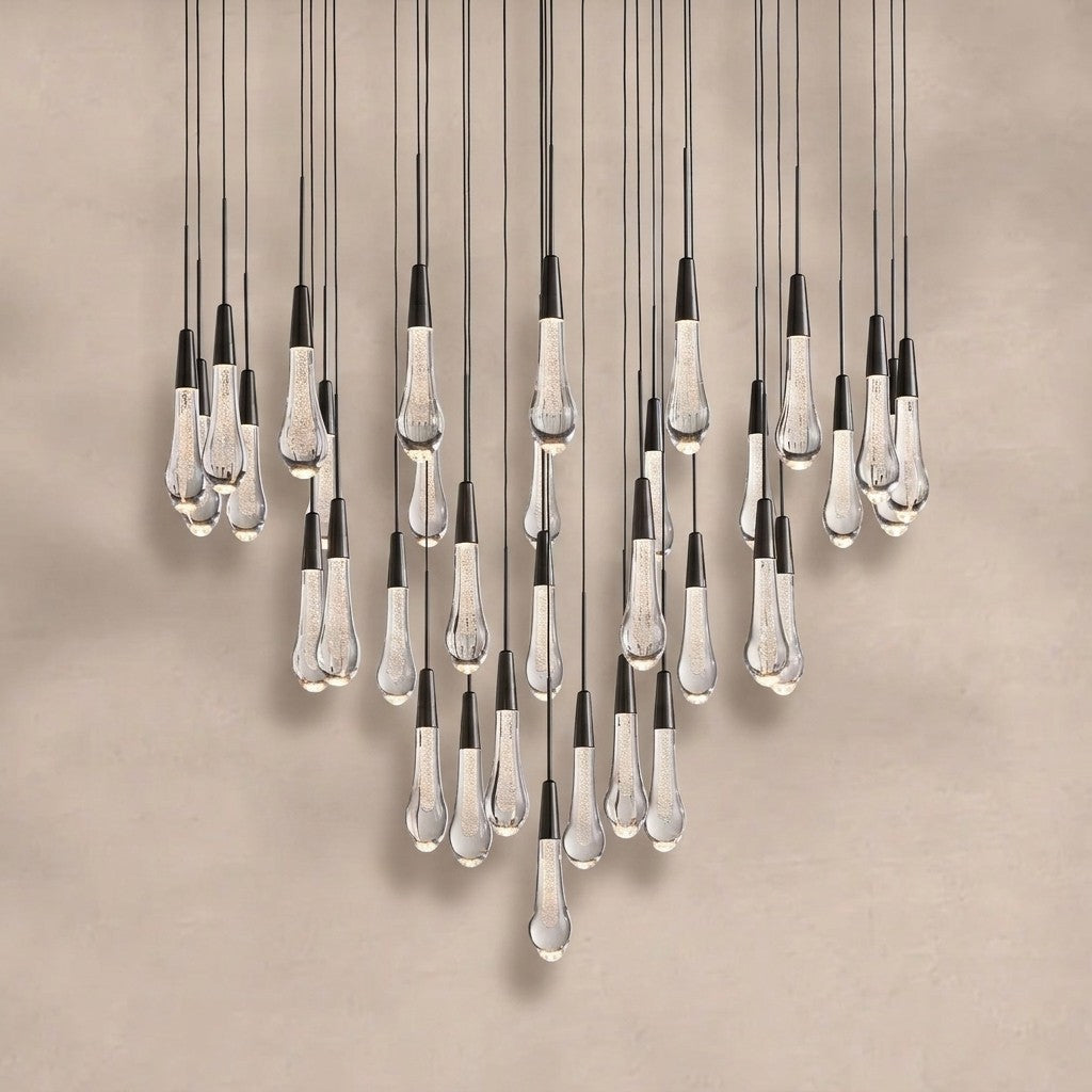 Solitaire Modern 17'' 24'' 36'' 58'' Round Chandelier Lighting
