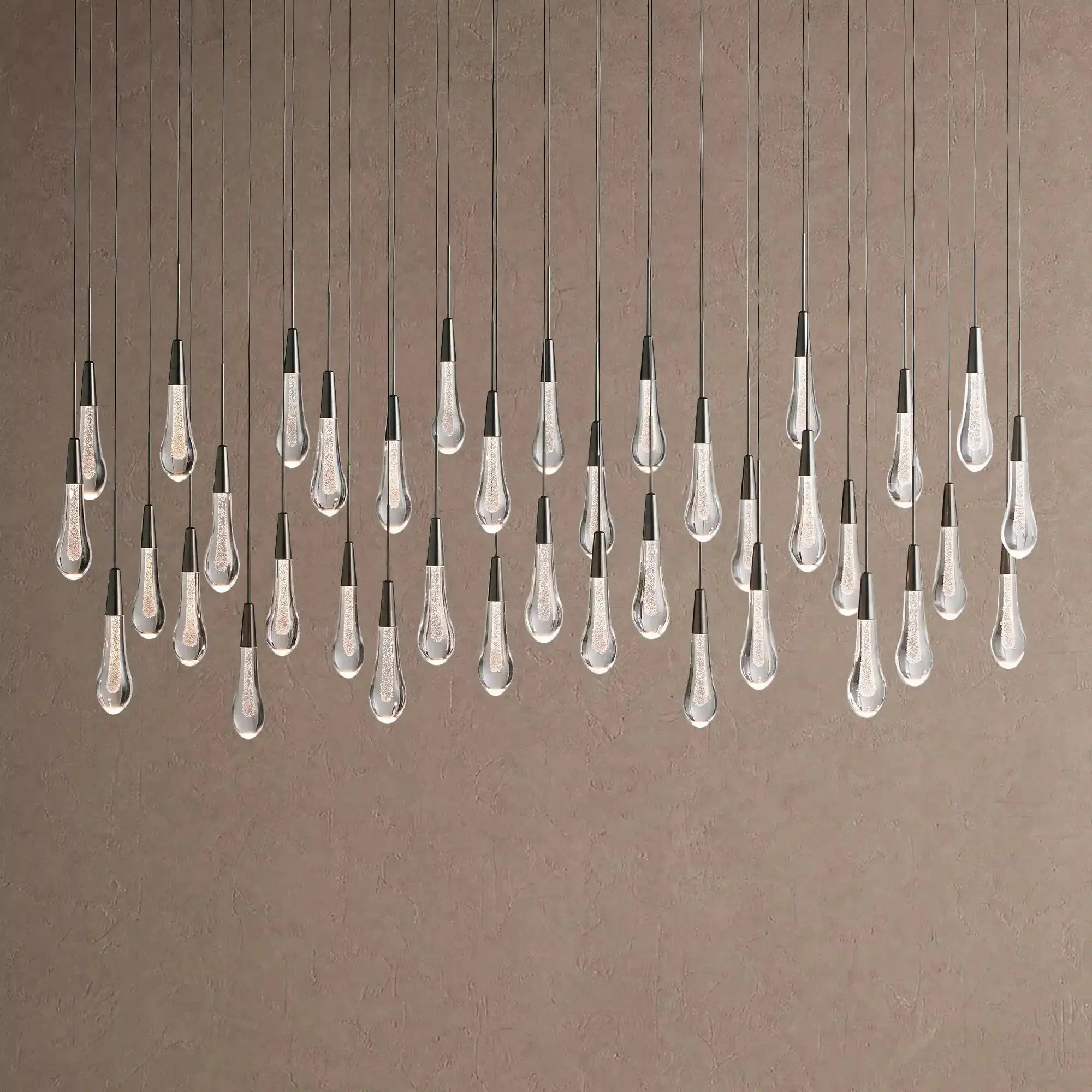 Soltaire Linear Chandelier - Raindrop Pendant Lighting