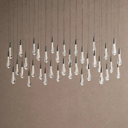 Soltaire Linear Chandelier - Raindrop Pendant Lighting