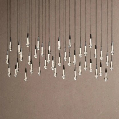 Soltaire Linear Chandelier - Raindrop Pendant Lighting