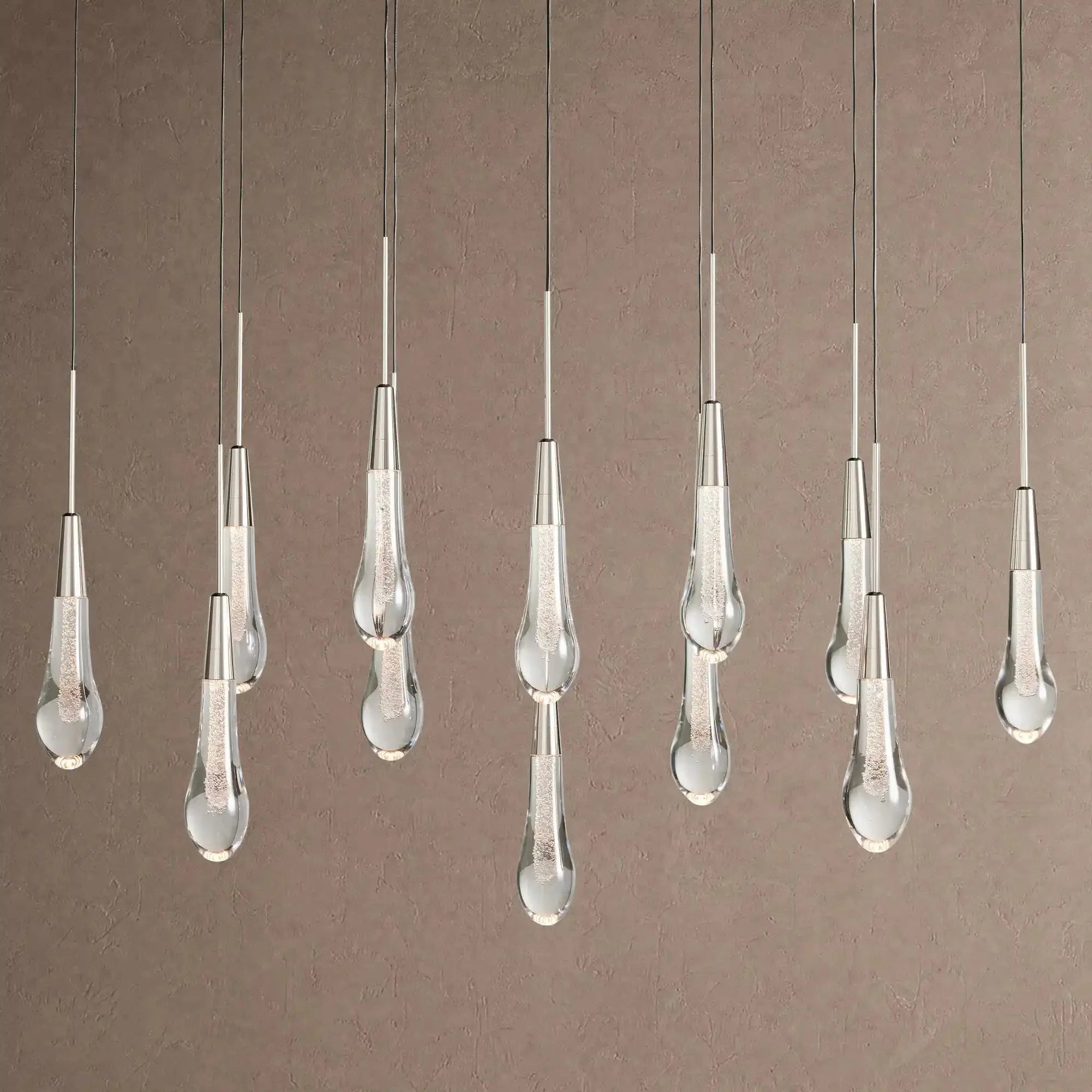 Soltaire Linear Chandelier - Raindrop Pendant Lighting