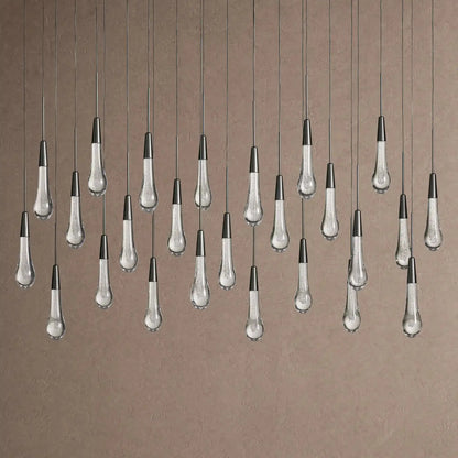 Soltaire Linear Chandelier - Raindrop Pendant Lighting