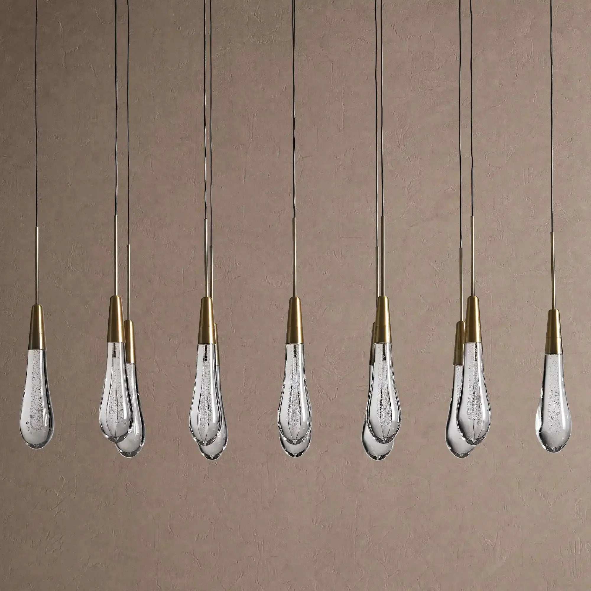 Soltaire Linear Chandelier - Raindrop Pendant Lighting