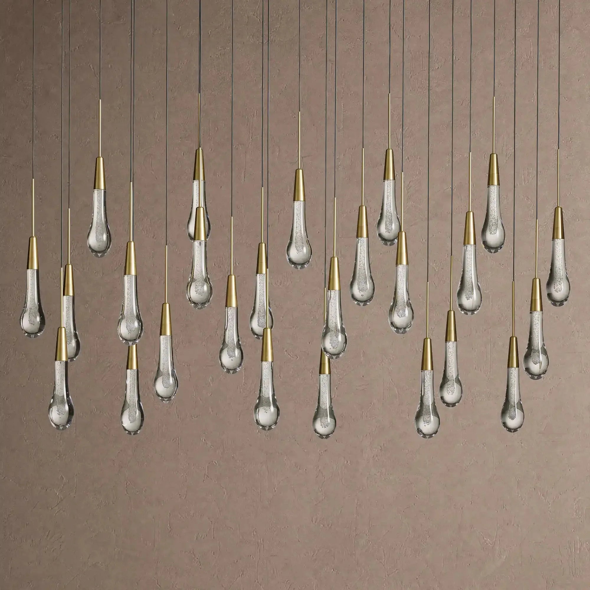 Soltaire Linear Chandelier - Raindrop Pendant Lighting