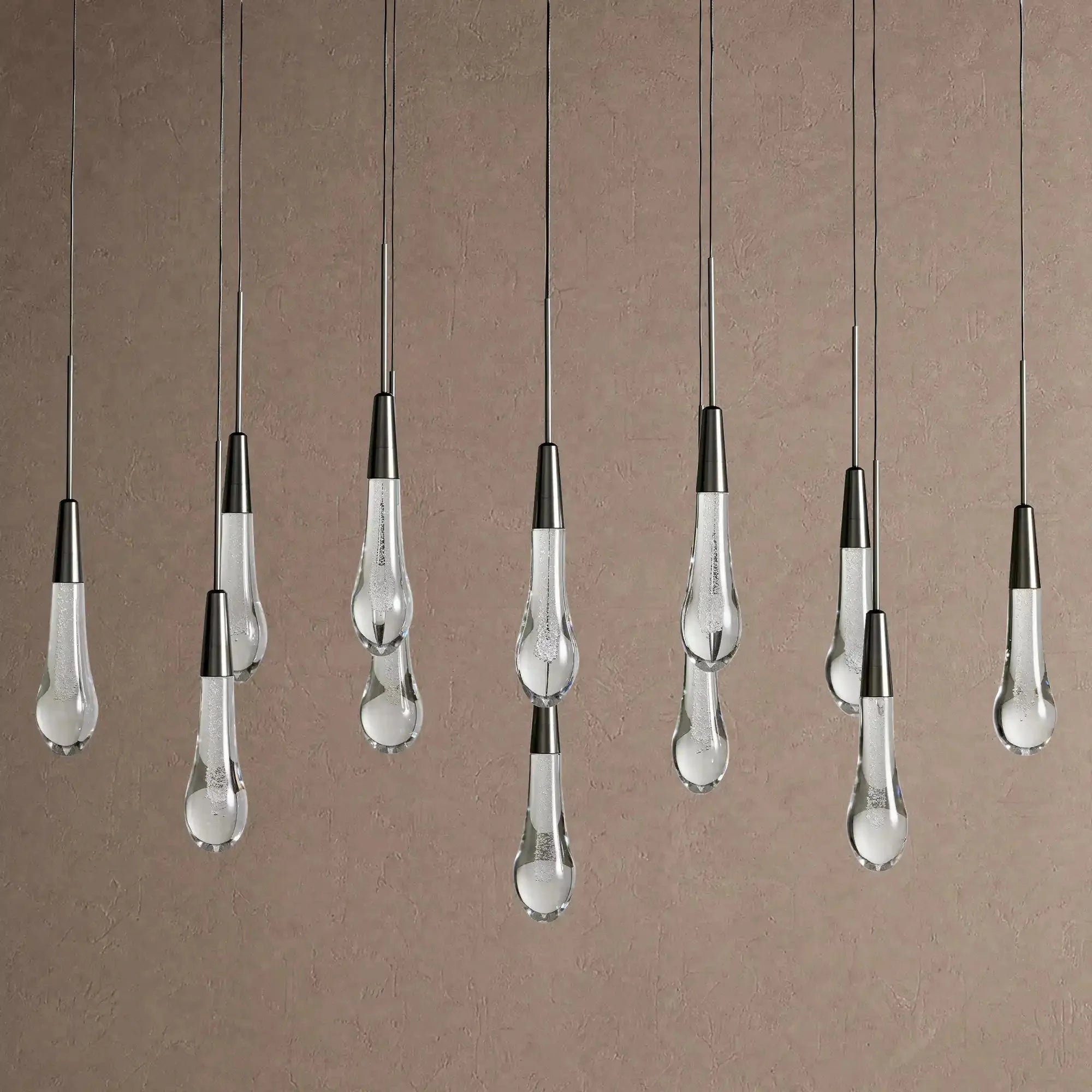 Soltaire Linear Chandelier - Raindrop Pendant Lighting