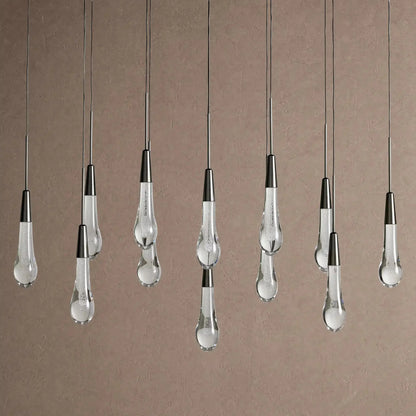 Soltaire Linear Chandelier - Raindrop Pendant Lighting