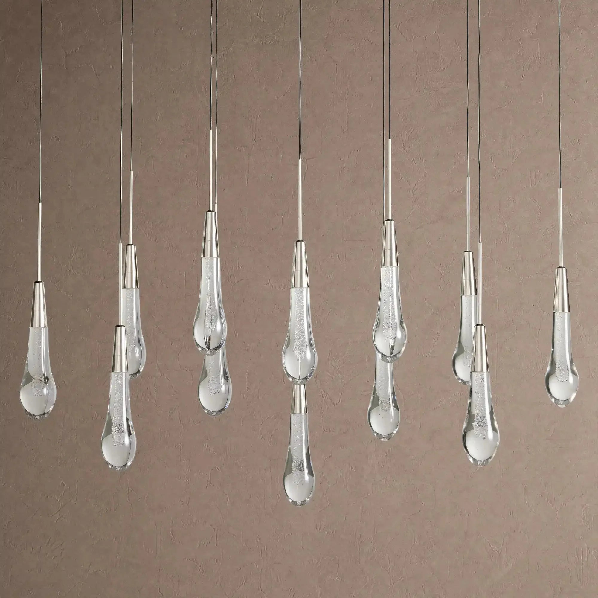 Soltaire Linear Chandelier - Raindrop Pendant Lighting
