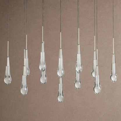 Soltaire Linear Chandelier - Raindrop Pendant Lighting