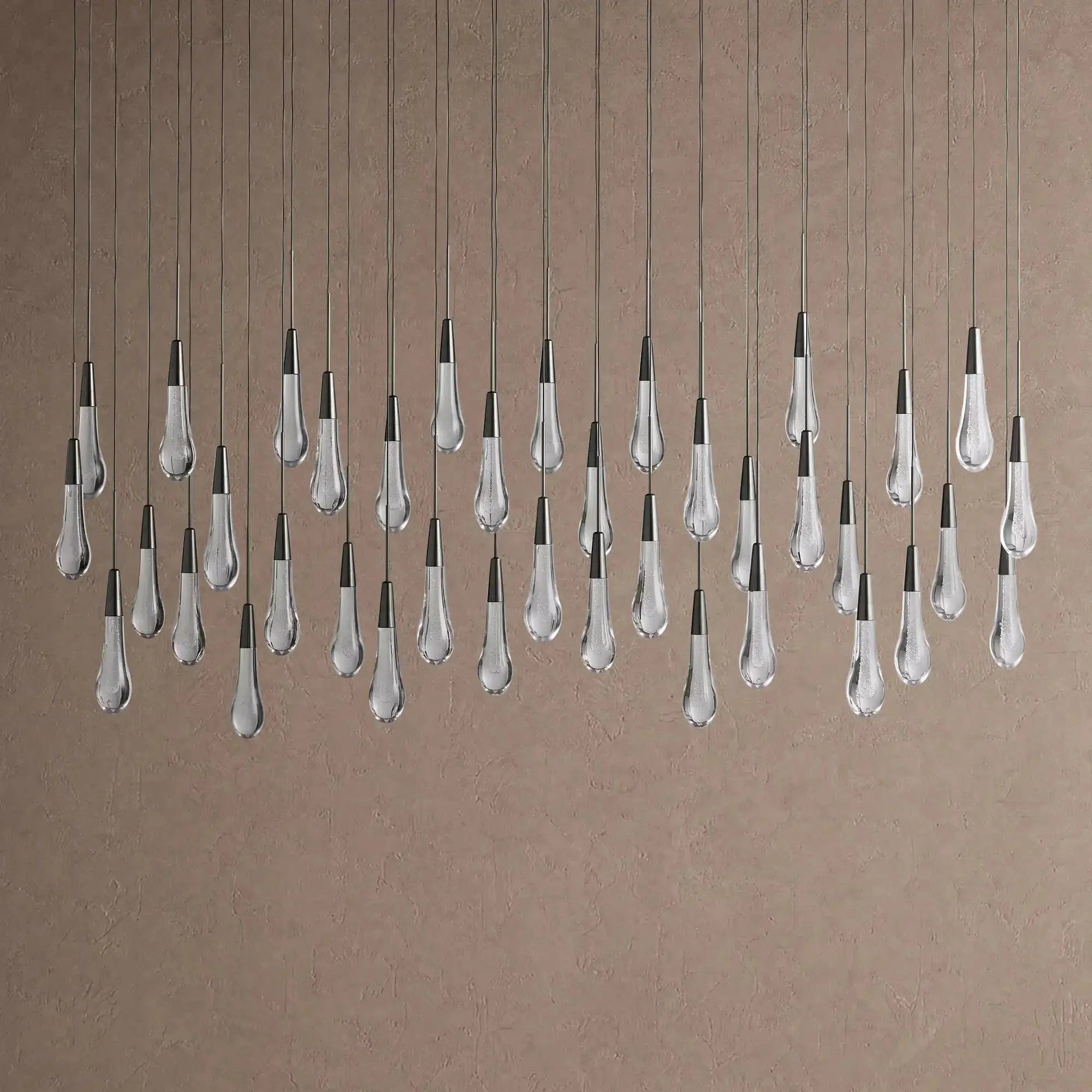 Soltaire Linear Chandelier - Raindrop Pendant Lighting