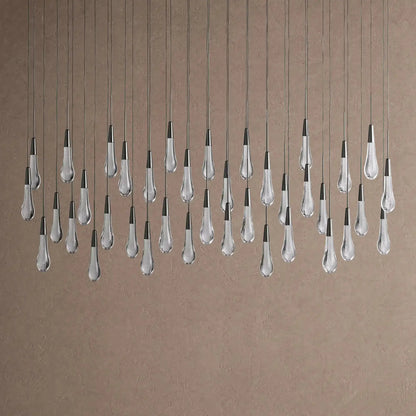 Soltaire Linear Chandelier - Raindrop Pendant Lighting