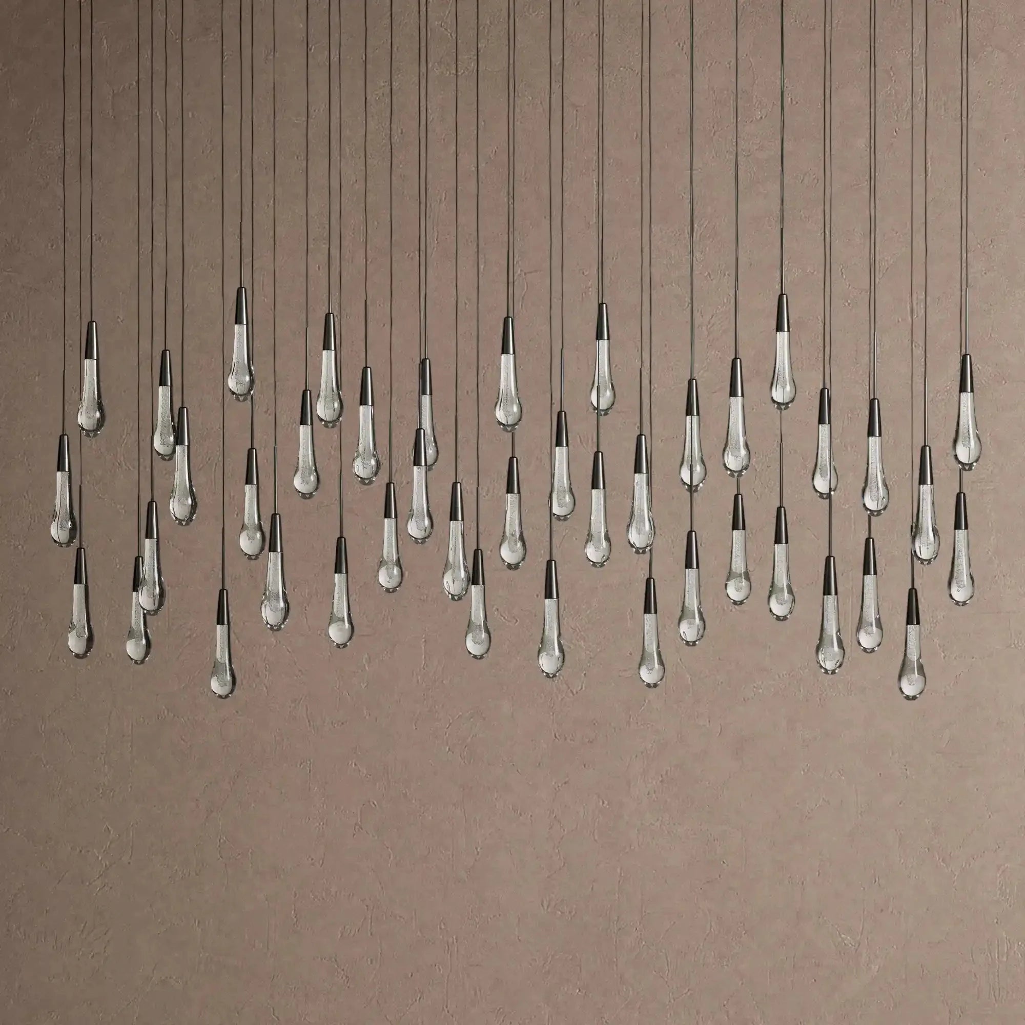 Soltaire Linear Chandelier - Raindrop Pendant Lighting