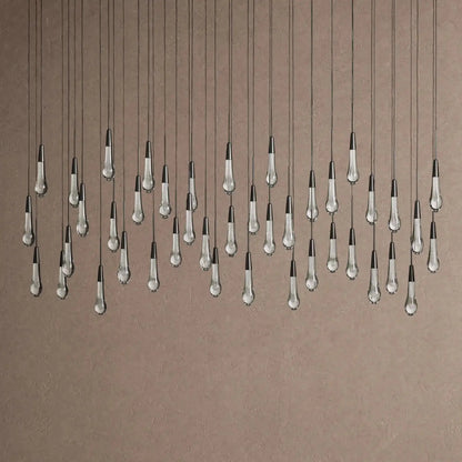 Soltaire Linear Chandelier - Raindrop Pendant Lighting