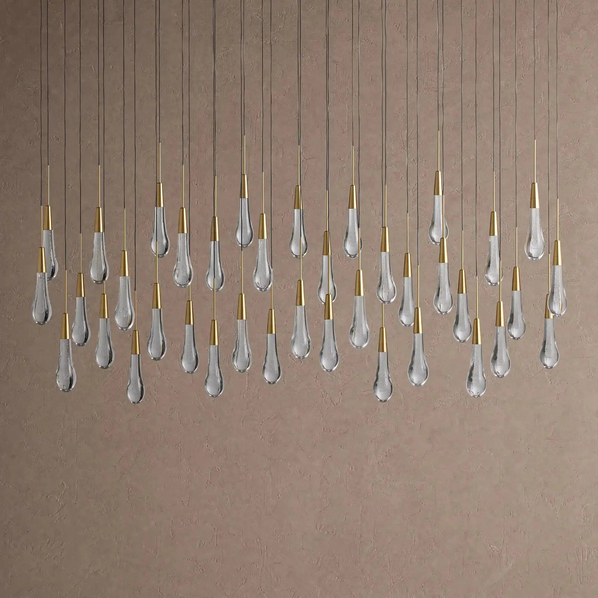 Soltaire Linear Chandelier - Raindrop Pendant Lighting